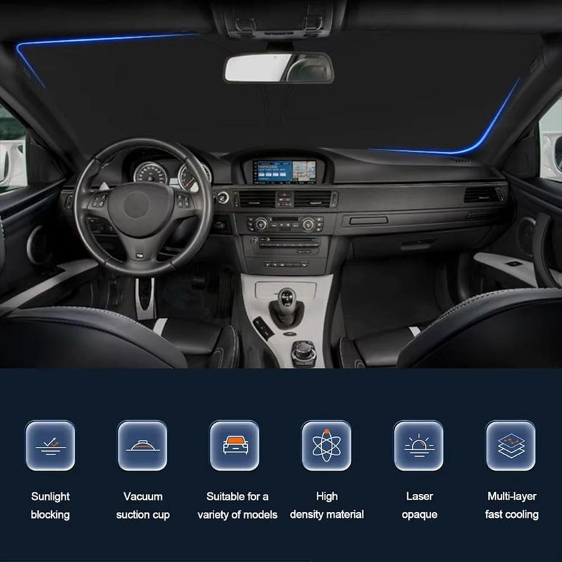 Foldable Windshield Sunshade with UV Block & Privacy Blackout