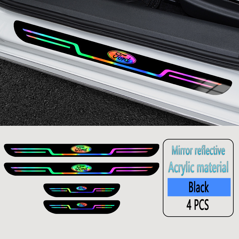 Acrylic Laser Car Anti-Fouling Door Sill Strips🎉4pcs🎉