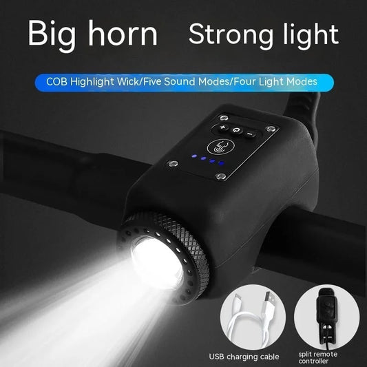 WOYUOSN Bike Electronic Horn with Large Range Floodlight