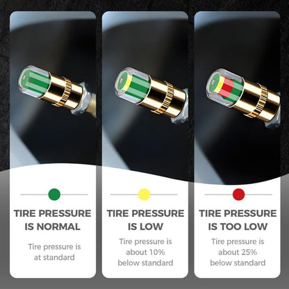 3-Color Tire Pressure Alert Caps