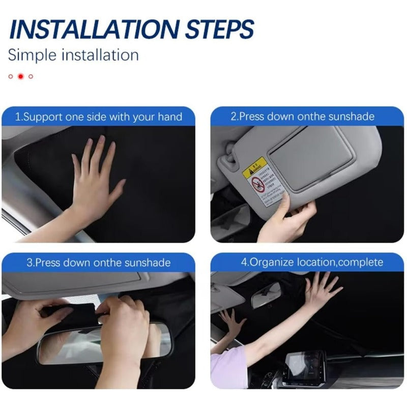 Foldable Windshield Sunshade with UV Block & Privacy Blackout