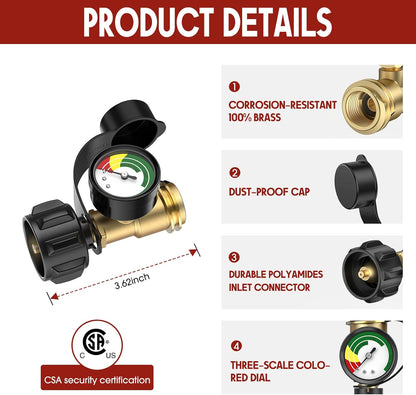 Color-Coded Propane Tank Gauge GasVision
