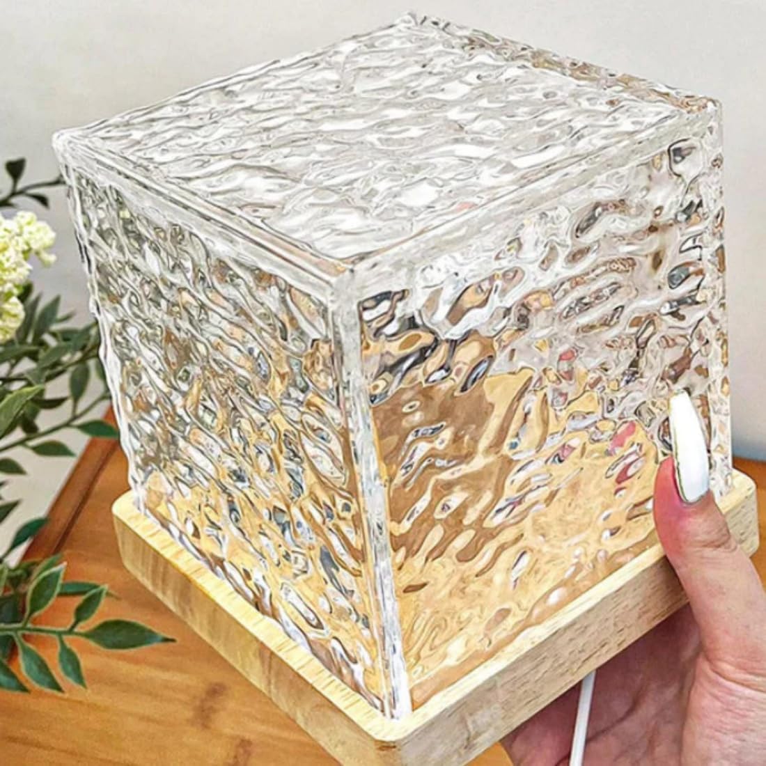 Aurora Ripple Cube Lamp