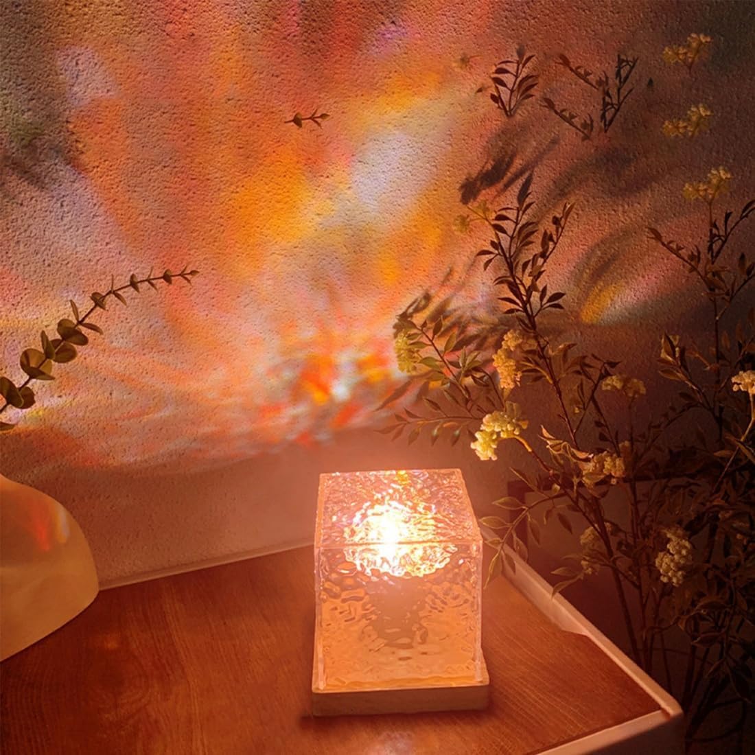 Aurora Ripple Cube Lamp