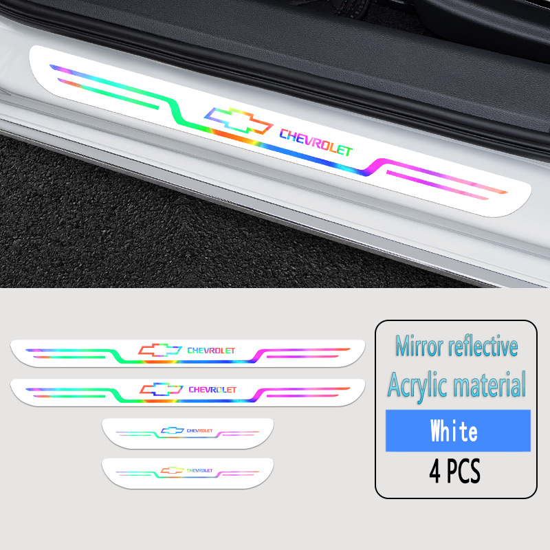 Acrylic Laser Car Anti-Fouling Door Sill Strips🎉4pcs🎉