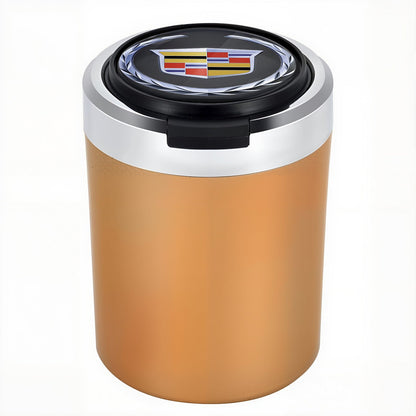 Smokeless Stainless Steel LED Car Cupholder Ashtray with Lid