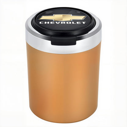 Smokeless Stainless Steel LED Car Cupholder Ashtray with Lid