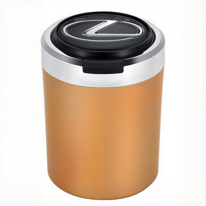 Smokeless Stainless Steel LED Car Cupholder Ashtray with Lid