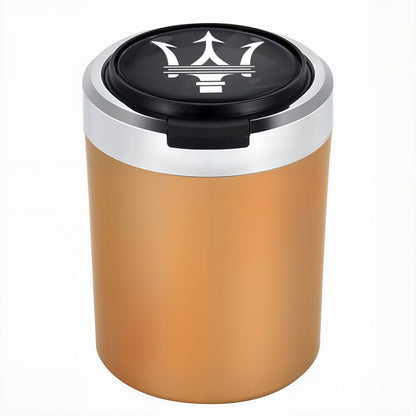 Smokeless Stainless Steel LED Car Cupholder Ashtray with Lid