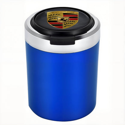 Smokeless Stainless Steel LED Car Cupholder Ashtray with Lid