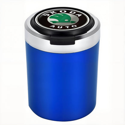 Smokeless Stainless Steel LED Car Cupholder Ashtray with Lid
