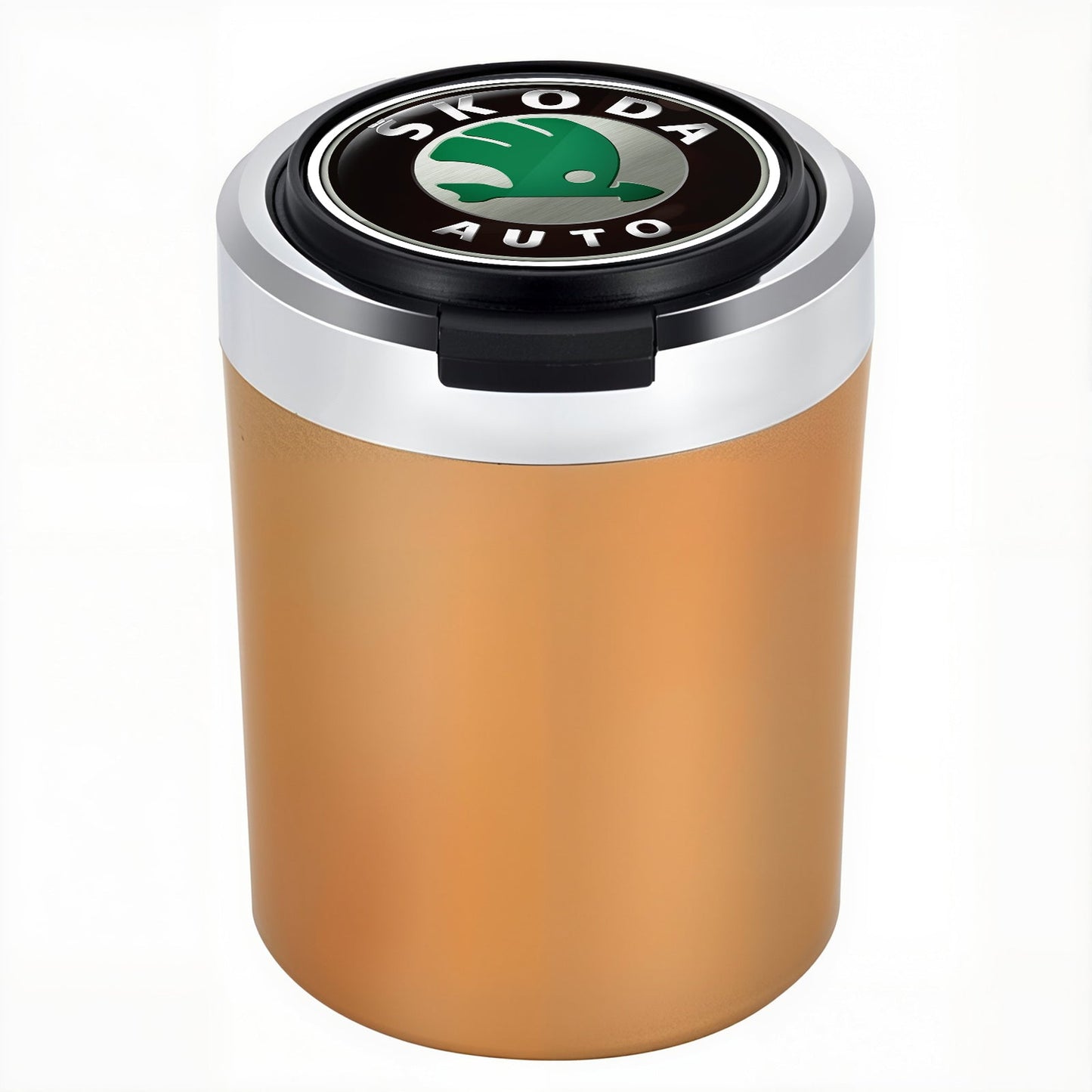 Smokeless Stainless Steel LED Car Cupholder Ashtray with Lid