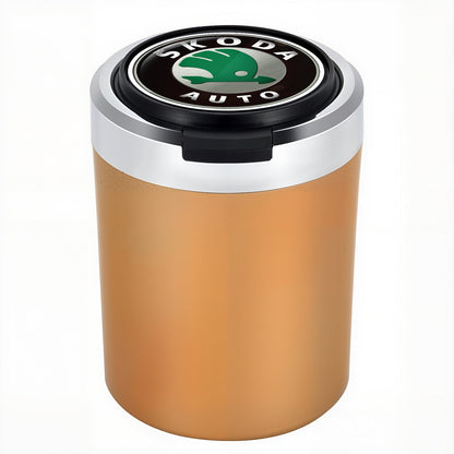 Smokeless Stainless Steel LED Car Cupholder Ashtray with Lid