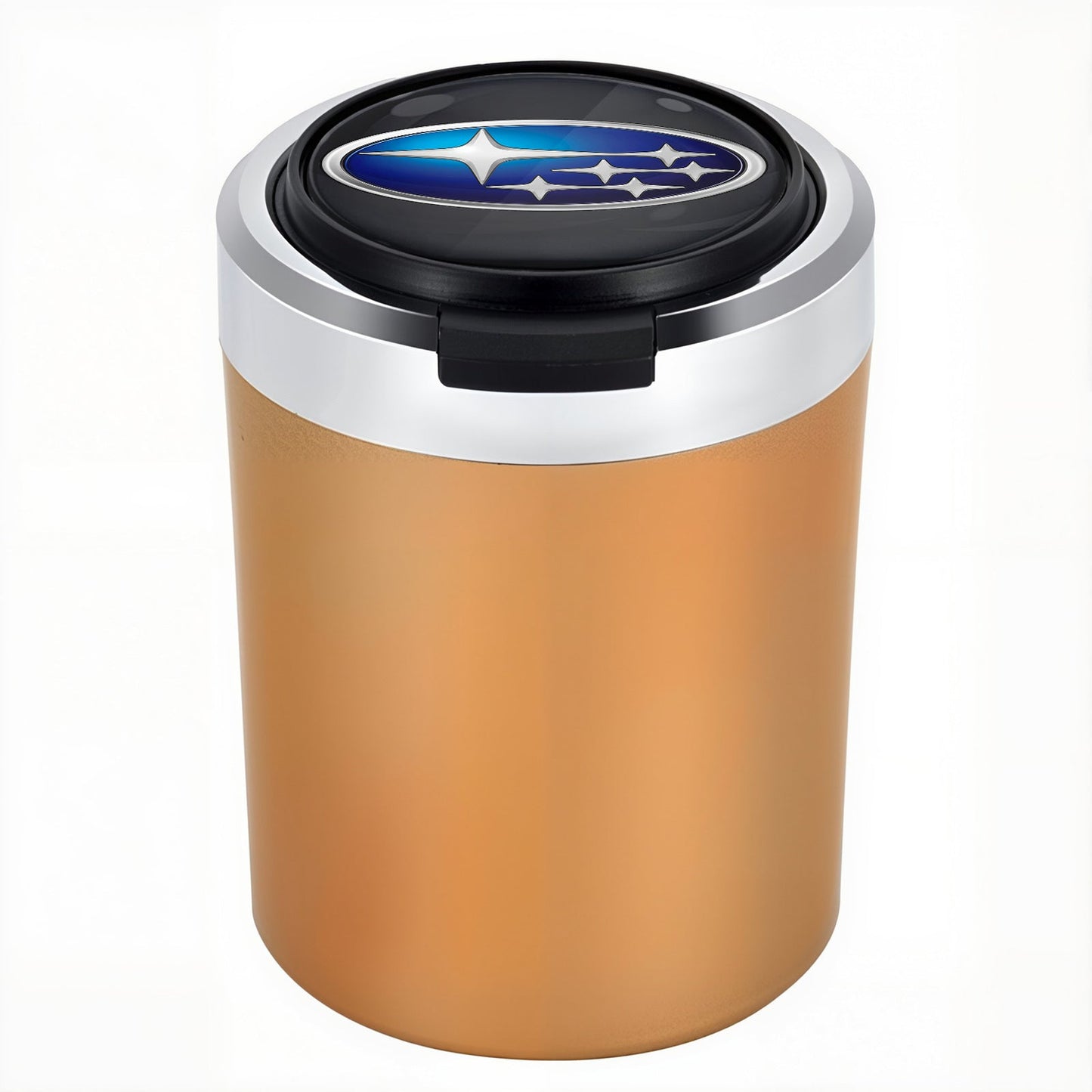 Smokeless Stainless Steel LED Car Cupholder Ashtray with Lid