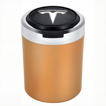 Smokeless Stainless Steel LED Car Cupholder Ashtray with Lid