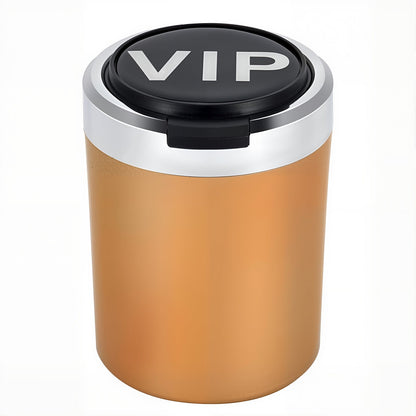 Smokeless Stainless Steel LED Car Cupholder Ashtray with Lid