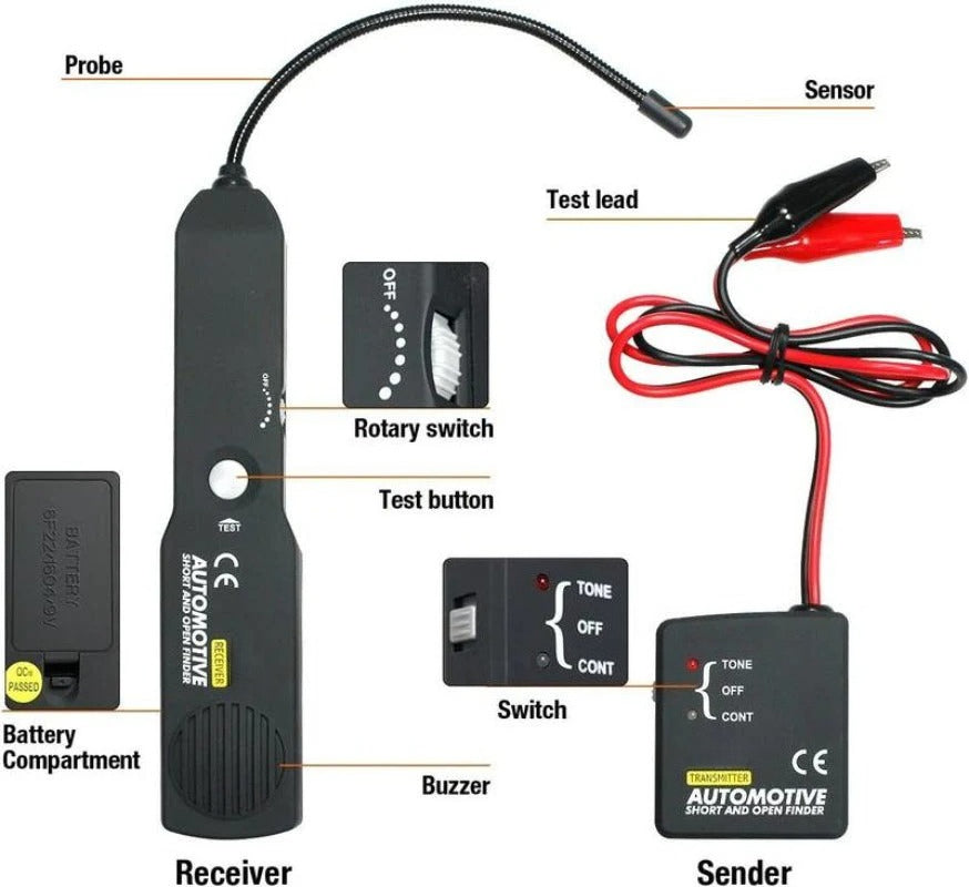 Wire Tracer & Circuit Tester for Automotive and General Use