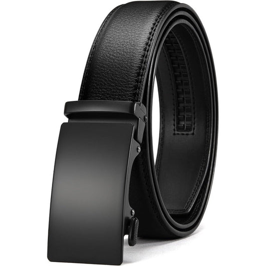 Micro-Adjust Leather Ratchet Belt