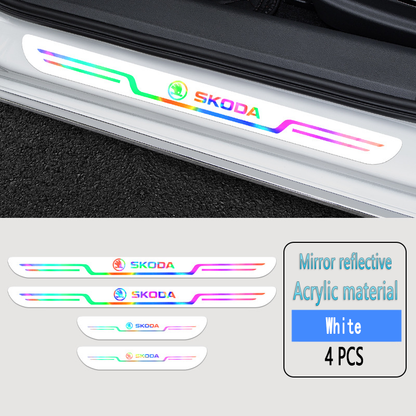 Acrylic Laser Car Anti-Fouling Door Sill Strips🎉4pcs🎉