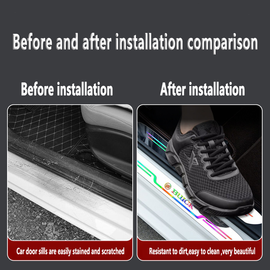 Acrylic Laser Car Anti-Fouling Door Sill Strips🎉4pcs🎉